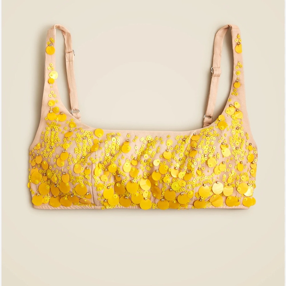 JCrew sequin bra top